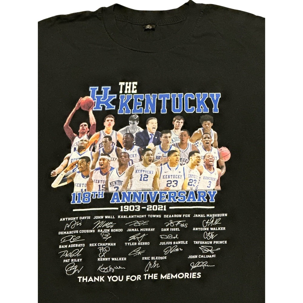 University Of Kentucky 118th Anniversary 1903-2021 Signature T-Shirt*TagHalfCut*